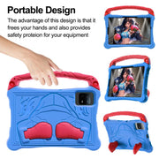 For For Lenovo Tab M11/ Xiaoxin Pad 11 2024 Boxing Series Kickstand EVA Shockproof Tablet Case with Shoulder Strap(Blue Red)