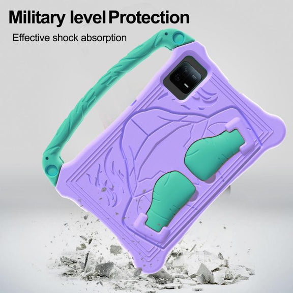 For For Lenovo Tab M11/ Xiaoxin Pad 11 2024 Boxing Series Kickstand EVA Shockproof Tablet Case with Shoulder Strap(Purple Mint)