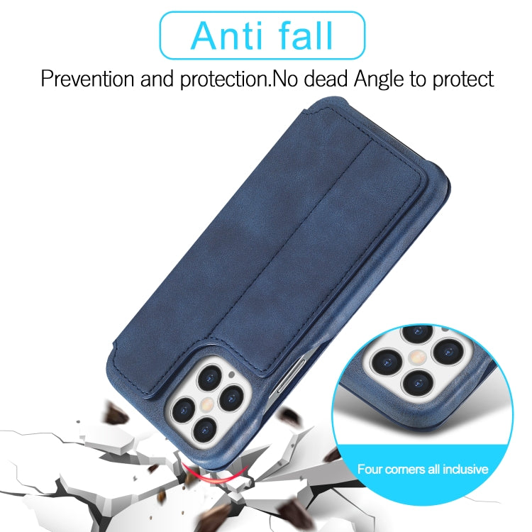 For iPhone 12 Pro Max LC.IMEEKE Hon Ancient Series Horizontal Flip Leather Case with Holder & Card Slot(Blue) - iPhone 12 Pro Max Cases by LC.IMEEKE | Online Shopping South Africa | PMC TechLife | Buy Now Pay Later Mobicred