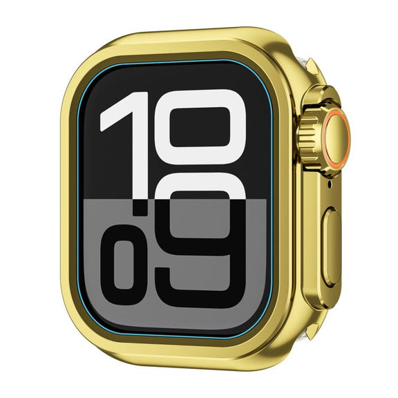 For Apple Watch Series 6 / 5 / 4 / SE 44mm Change to Ultra 49mm Zinc Alloy Watch Case(Bright Gold)