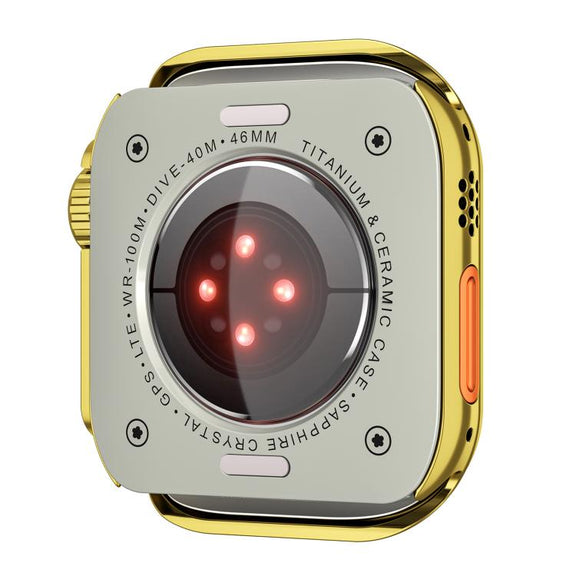 For Apple Watch Series 6 / 5 / 4 / SE 44mm Change to Ultra 49mm Zinc Alloy Watch Case(Bright Gold)