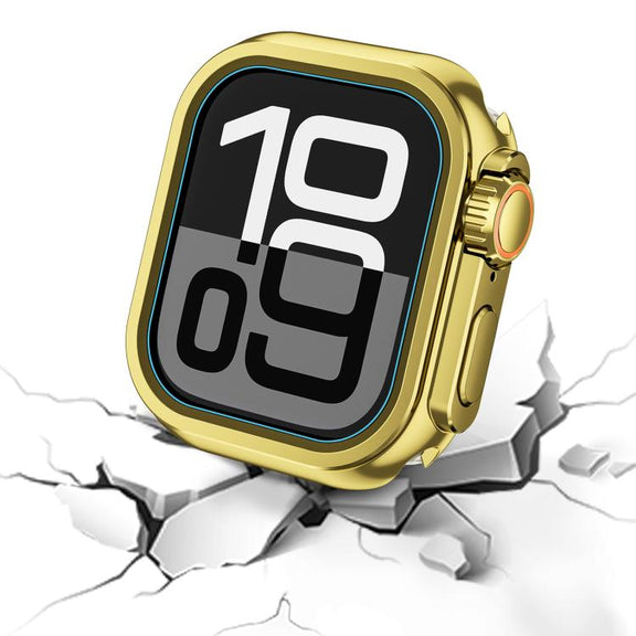 For Apple Watch Series 6 / 5 / 4 / SE 44mm Change to Ultra 49mm Zinc Alloy Watch Case(Bright Gold)