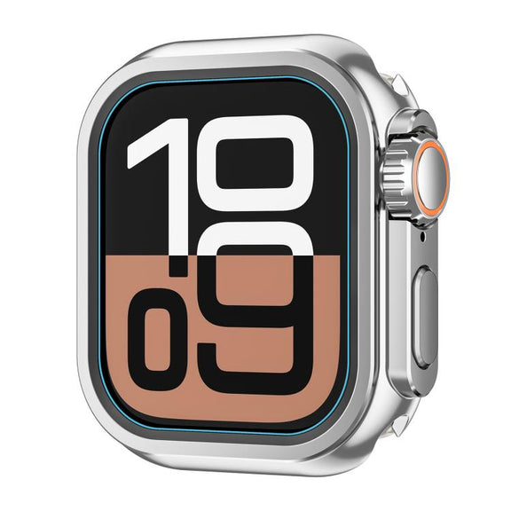 For Apple Watch Series 9 / 8 / 7 45mm Change to Ultra 49mm Zinc Alloy Watch Case(Bright Silver)