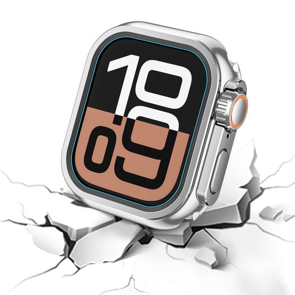 For Apple Watch Series 9 / 8 / 7 45mm Change to Ultra 49mm Zinc Alloy Watch Case(Bright Silver)