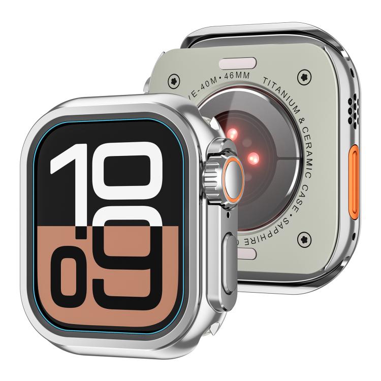 For Apple Watch Series 10 46mm Change to Ultra 49mm Zinc Alloy Watch Case(Bright Silver) - free shipping - PMC TechLife - Order now!