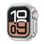 For Apple Watch Series 10 46mm Change to Ultra 49mm Zinc Alloy Watch Case(Matte Silver)