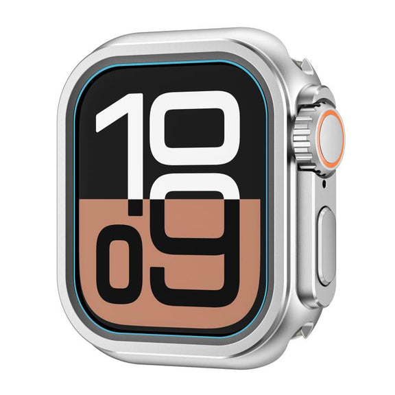 For Apple Watch Series 10 46mm Change to Ultra 49mm Zinc Alloy Watch Case(Matte Silver)