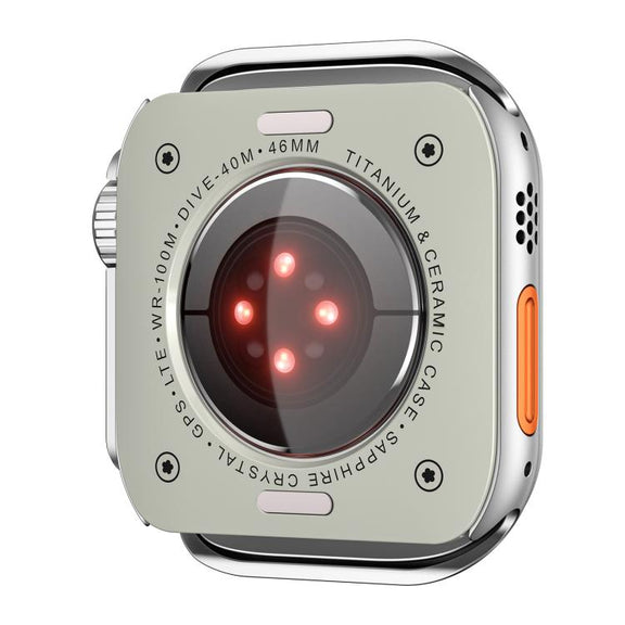 For Apple Watch Series 10 46mm Change to Ultra 49mm Zinc Alloy Watch Case(Matte Silver)