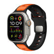 For Apple Watch 42mm / 41mm / 40mm / 38mm Norman Buckle Two-color Silicone Watch Band(Black Orange) - free shipping - PMc TechLife - Order now!