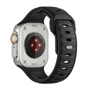 For Apple Watch 42mm / 41mm / 40mm / 38mm Norman Buckle Two-color Silicone Watch Band(Black)