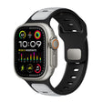 For Apple Watch 42mm / 41mm / 40mm / 38mm Norman Buckle Two-color Silicone Watch Band(Light Grey Black) - free shipping - PMc TechLife - Order now!