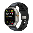 For Apple Watch 42mm / 41mm / 40mm / 38mm Norman Buckle Two-color Silicone Watch Band(Midnight Black) - free shipping - PMc TechLife - Order now!