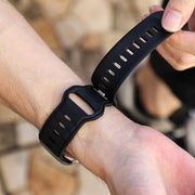 For Apple Watch 46mm / 49mm / 45mm / 44mm Norman Buckle Two-color Silicone Watch Band(Black)