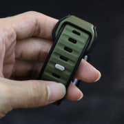 For Apple Watch 46mm / 49mm / 45mm / 44mm Norman Buckle Two-color Silicone Watch Band(Army Green Black)