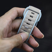 For Apple Watch 46mm / 49mm / 45mm / 44mm Norman Buckle Two-color Silicone Watch Band(Light Blue Coffee)