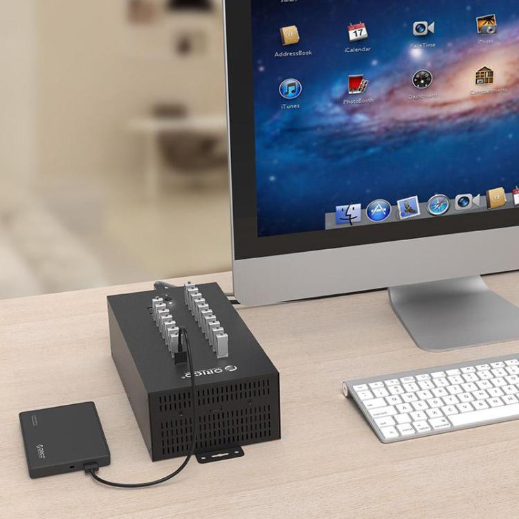 ORICO IH20P Industrial Grade 20 Ports USB 2.0 Hub, Plug:AU Plug(Black) - free shipping - PMC Jewellery - Order now!