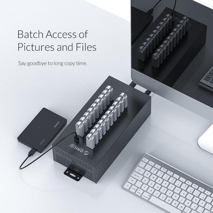 ORICO IH20P Industrial Grade 20 Ports USB 2.0 Hub, Plug:AU Plug(Black) - free shipping - PMC Jewellery - Order now!