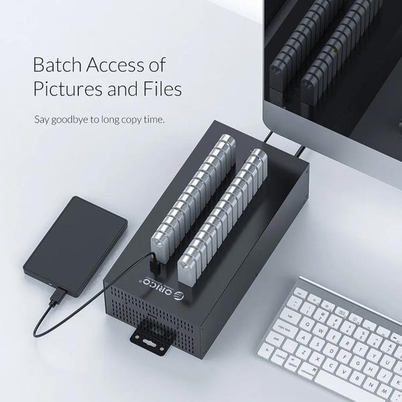 ORICO IH30P Industrial Grade 30 Ports USB 2.0 Hub, Plug:AU Plug(Black)