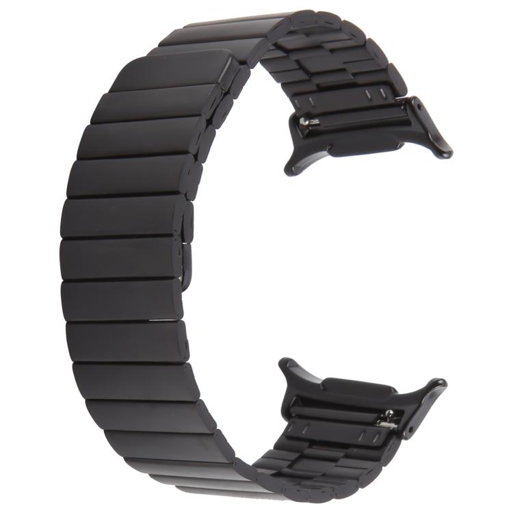 For Samsung Galaxy Watch Ultra 47mm Bamboo Stainless Steel Magnetic Watch Band(Black) - Watch Bands by PMc TechLife | Online Shopping South Africa | PMc TechLife | Buy Now Pay Later Mobicred