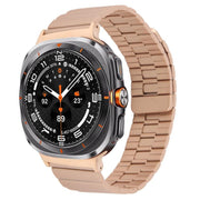 For Samsung Galaxy Watch Ultra 47mm Bamboo Stainless Steel Magnetic Watch Band(Rose Gold)