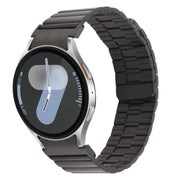 For Samsung Galaxy Watch 7 / 6 / 5 / 4 Bamboo Magnetic Quick Release Metal Watch Band(Black)