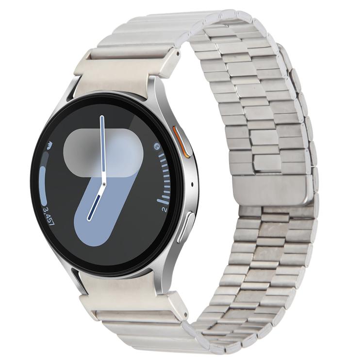 For Samsung Galaxy Watch 7 / 6 / 5 / 4 Bamboo Magnetic Quick Release Metal Watch Band(Sliver) - Watch Bands by PMc TechLife | Online Shopping South Africa | PMc TechLife | Buy Now Pay Later Mobicred