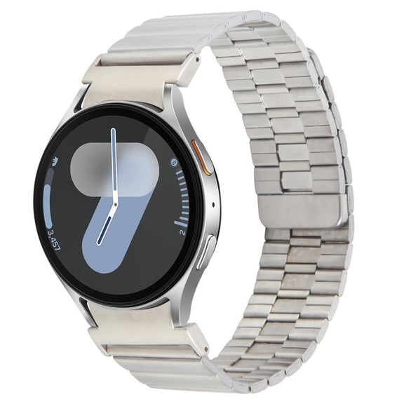 For Samsung Galaxy Watch 7 / 6 / 5 / 4 Bamboo Magnetic Quick Release Metal Watch Band(Sliver)