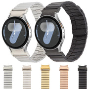 For Samsung Galaxy Watch 7 / 6 / 5 / 4 Bamboo Magnetic Quick Release Metal Watch Band(Sliver)