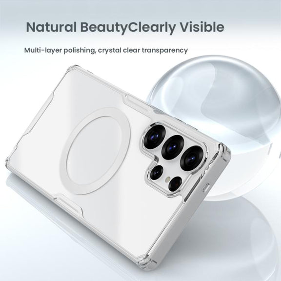 For Samsung Galaxy S25 Ultra 5G NILLKIN Ultra Clear Magsafe PC + TPU Phone Case(Transparent)