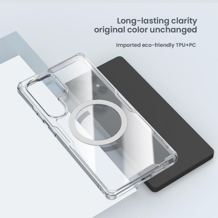 For Samsung Galaxy S25 Ultra 5G NILLKIN Ultra Clear Magsafe PC + TPU Phone Case(Transparent)