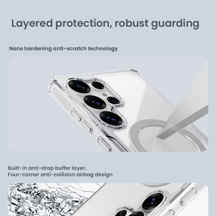 For Samsung Galaxy S25 Ultra 5G NILLKIN Ultra Clear Magsafe PC + TPU Phone Case(Transparent) - Galaxy S25 Ultra 5G Cases by NILLKIN | Online Shopping South Africa | PMc TechLife | Buy Now Pay Later Mobicred