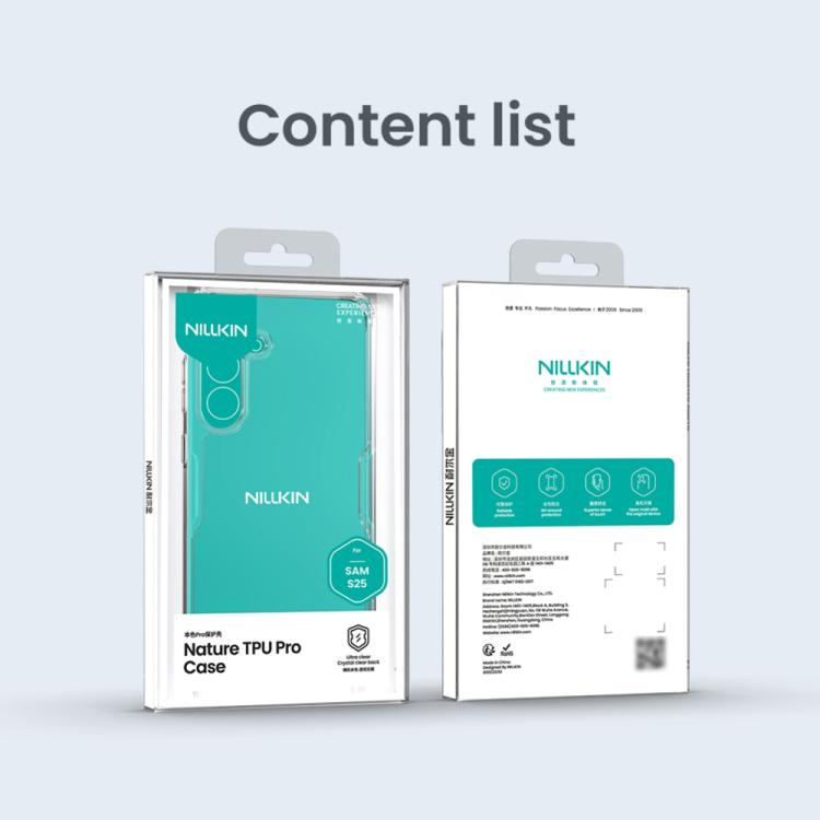 For Samsung Galaxy S25 5G NILLKIN PC + TPU Phone Case(Transparent) - Galaxy S25 5G Cases by NILLKIN | Online Shopping South Africa | PMc TechLife | Buy Now Pay Later Mobicred