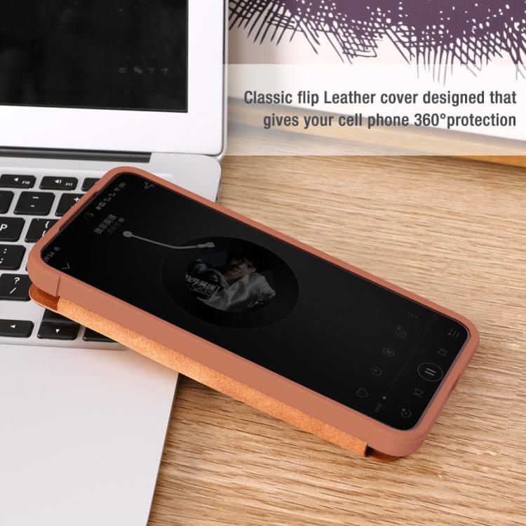 For Samsung Galaxy S25+ 5G NILLKIN QIN Series Pro Sliding Camera Cover Design Leather Phone Case(Brown) - free shipping - PMC Jewellery - Order now!