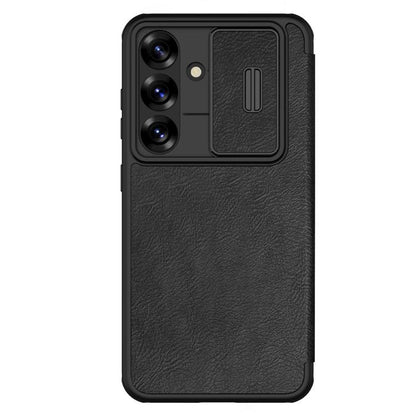For Samsung Galaxy S25+ 5G NILLKIN QIN Series Pro Sliding Camera Cover Design Leather Phone Case(Black) - free shipping - PMC Jewellery - Order now!