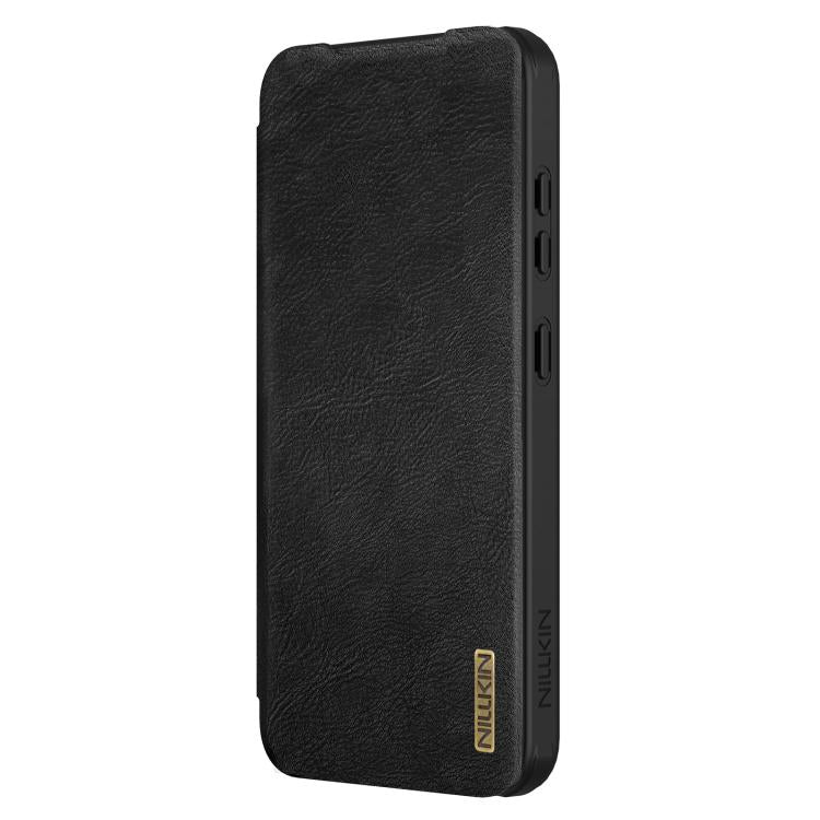 For Samsung Galaxy S25+ 5G NILLKIN QIN Series Pro Sliding Camera Cover Design Leather Phone Case(Black) - free shipping - PMC Jewellery - Order now!