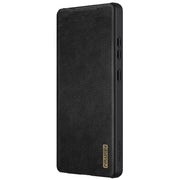 For Samsung Galaxy S25 Ultra 5G NILLKIN QIN Series Pro Sliding Camera Cover Design Leather Phone Case(Black)