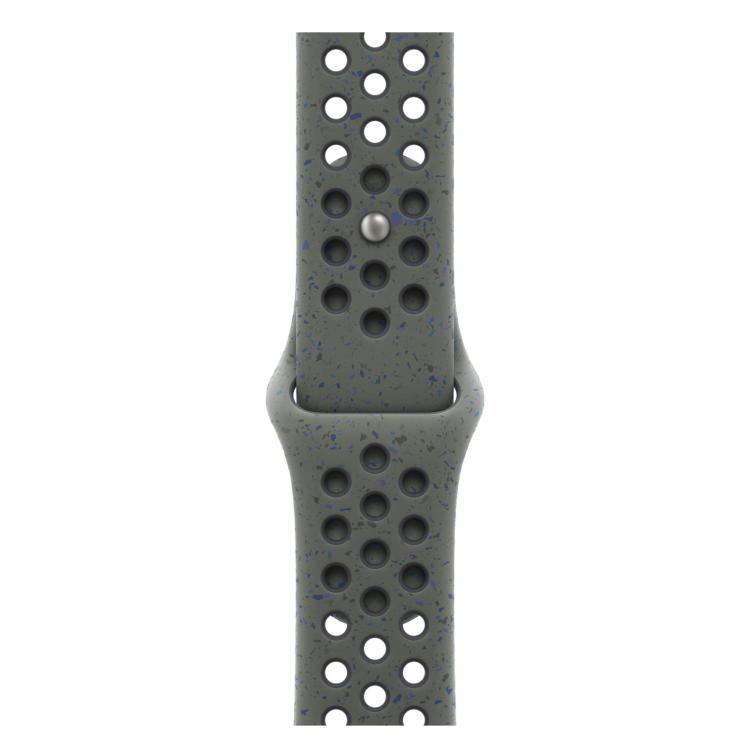 For Apple Watch 46mm / 49mm / 45mm / 44mm Coloful Silicone Watch Band(Midnight Green Black)