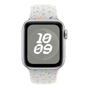 For Apple Watch 46mm / 49mm / 45mm / 44mm Coloful Silicone Watch Band(White Platinum)