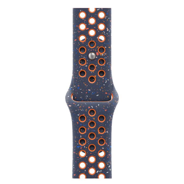 For Apple Watch 46mm / 49mm / 45mm / 44mm Coloful Silicone Watch Band(Dark Blue Mango)