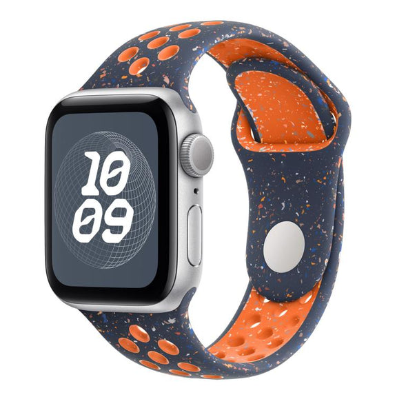 For Apple Watch 46mm / 49mm / 45mm / 44mm Coloful Silicone Watch Band(Dark Blue Mango)