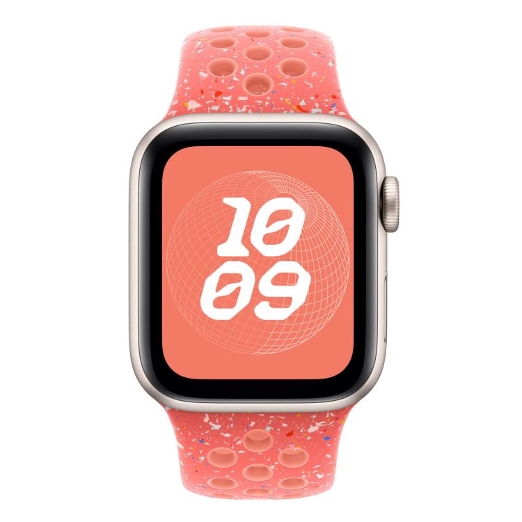 For Apple Watch 46mm / 49mm / 45mm / 44mm Coloful Silicone Watch Band(Orange Pink)