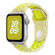 For Apple Watch 46mm / 49mm / 45mm / 44mm Coloful Silicone Watch Band(Fluorescent Yellow-Green)