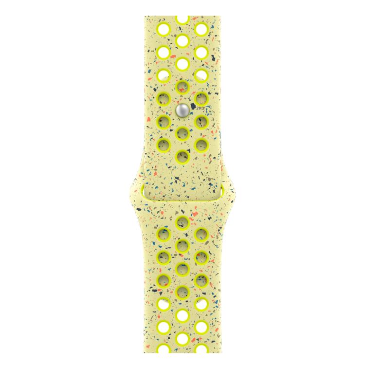 For Apple Watch 46mm / 49mm / 45mm / 44mm Coloful Silicone Watch Band(Fluorescent Yellow-Green)