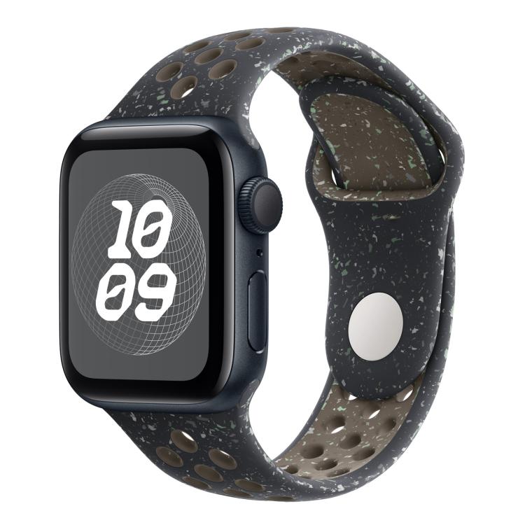 For Apple Watch 42mm / 41mm / 40mm / 38mm Coloful Silicone Watch Band(Midnight Black Brown)