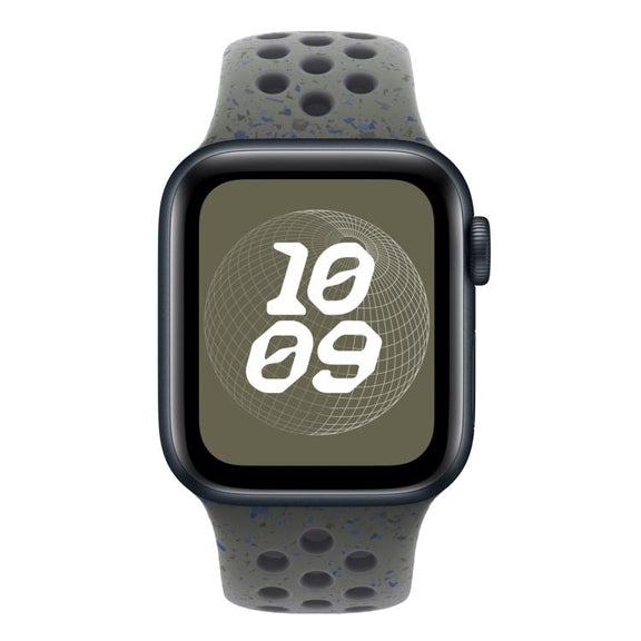 For Apple Watch 42mm / 41mm / 40mm / 38mm Coloful Silicone Watch Band(Midnight Green Black)