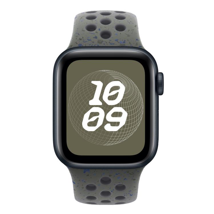 For Apple Watch 42mm / 41mm / 40mm / 38mm Coloful Silicone Watch Band(Midnight Green Black)