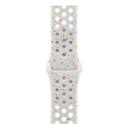 For Apple Watch 42mm / 41mm / 40mm / 38mm Coloful Silicone Watch Band(White Platinum)