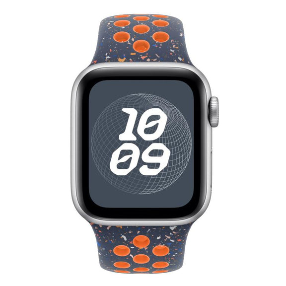 For Apple Watch 42mm / 41mm / 40mm / 38mm Coloful Silicone Watch Band(Dark Blue Mango)
