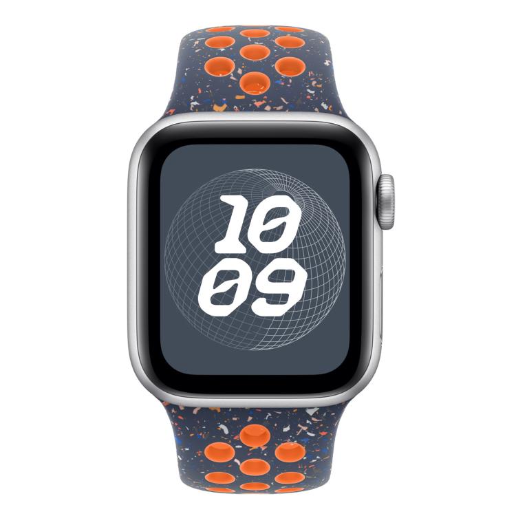 For Apple Watch 42mm / 41mm / 40mm / 38mm Coloful Silicone Watch Band(Dark Blue Mango)
