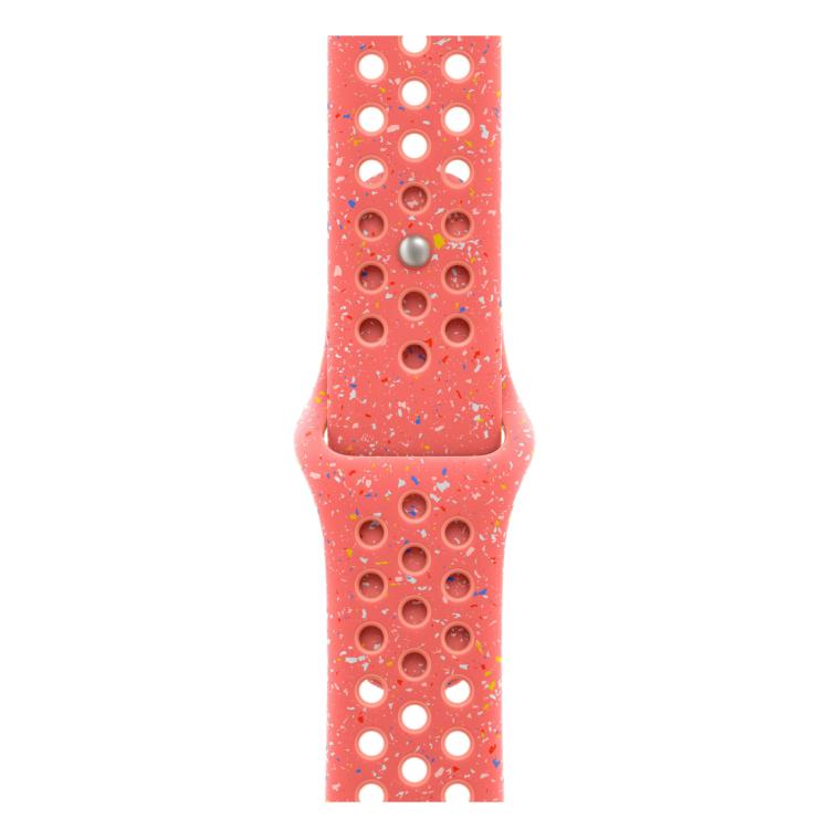 For Apple Watch 42mm / 41mm / 40mm / 38mm Coloful Silicone Watch Band(Orange Pink)